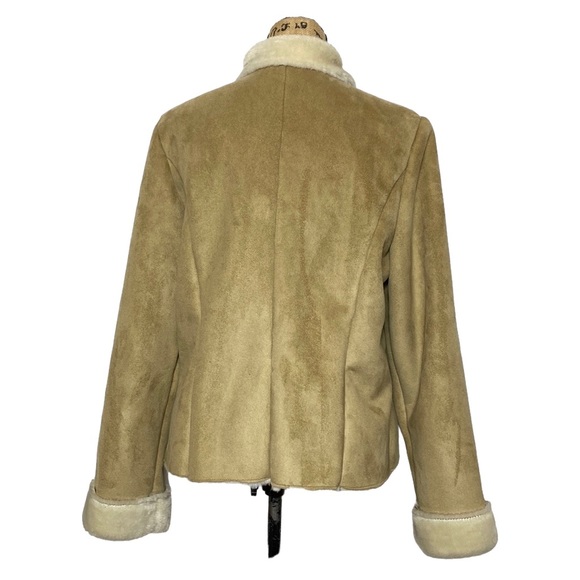 Faux Leather & Fur Zip Up Coat XL - Picture 5 of 13